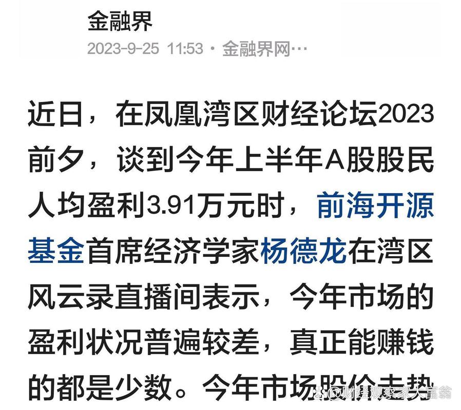 炒股能赚钱吗_A股股民人均盈利3.91万计算方式_杨德龙公式解析